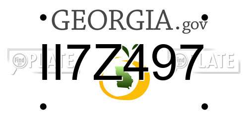 II7Z497 Georgia License Plate