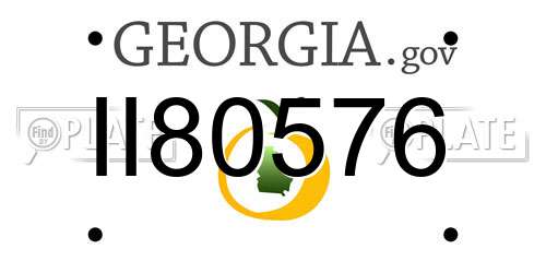 II80576 Georgia License Plate