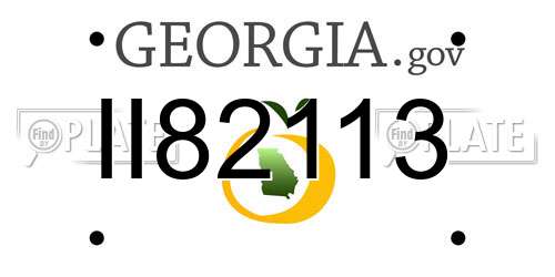 II82113 Georgia License Plate