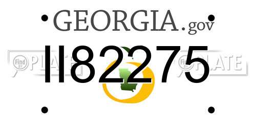 II82275 Georgia License Plate