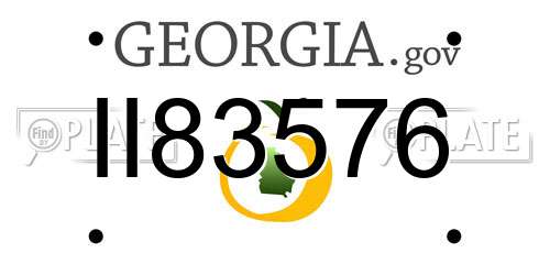 II83576 Georgia License Plate