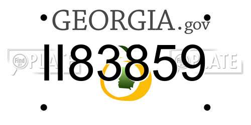 II83859 Georgia License Plate