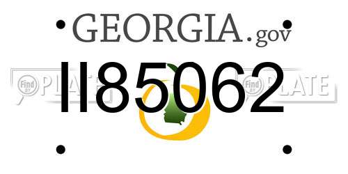 II85062 Georgia License Plate