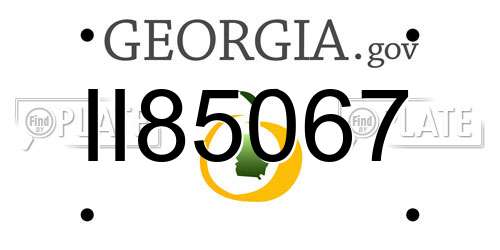 II85067 Georgia License Plate