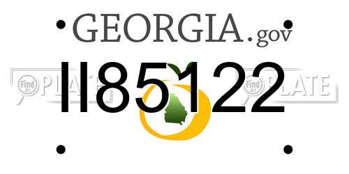 II85122 Georgia License Plate