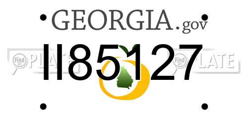 II85127 Georgia License Plate