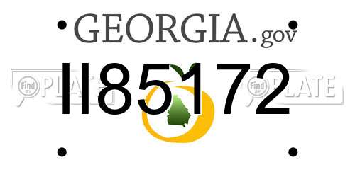 II85172 Georgia License Plate
