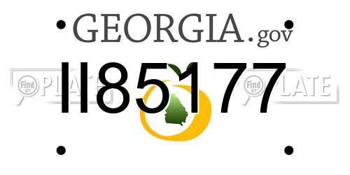 II85177 Georgia License Plate