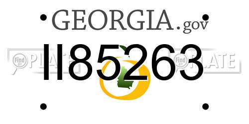II85263 Georgia License Plate