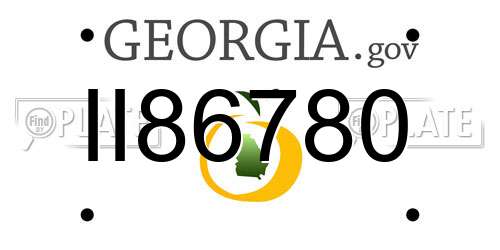 II86780 Georgia License Plate