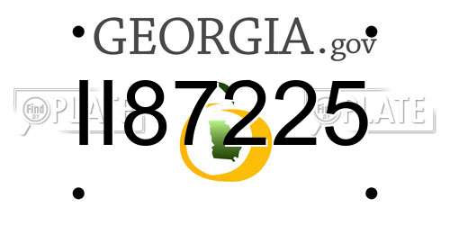 II87225 Georgia License Plate