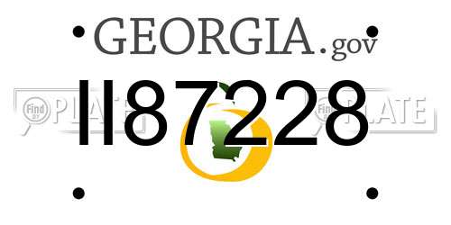 II87228 Georgia License Plate