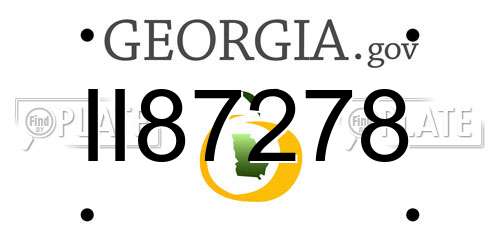II87278 Georgia License Plate