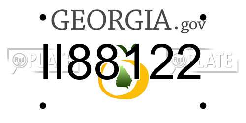 II88122 Georgia License Plate