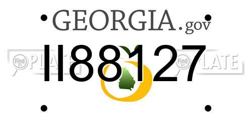 II88127 Georgia License Plate