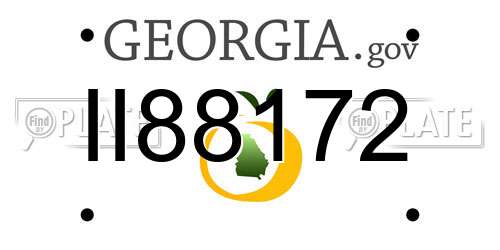II88172 Georgia License Plate