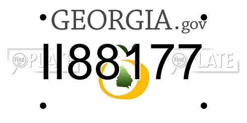 II88177 Georgia License Plate