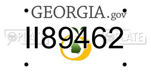 II89462 Georgia License Plate