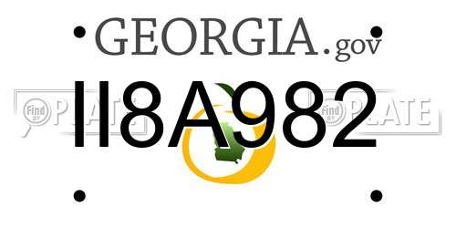 II8A982 Georgia License Plate