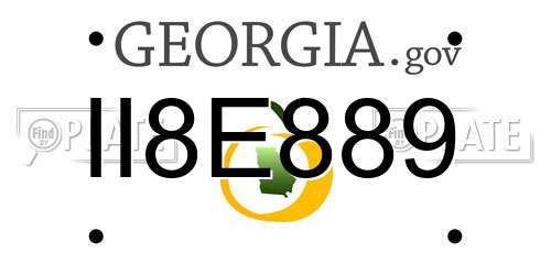 II8E889 Georgia License Plate