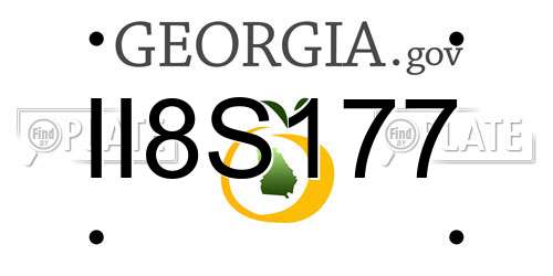II8S177 Georgia License Plate