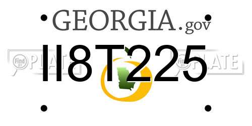 II8T225 Georgia License Plate
