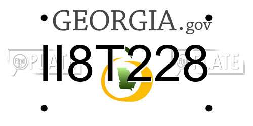 II8T228 Georgia License Plate