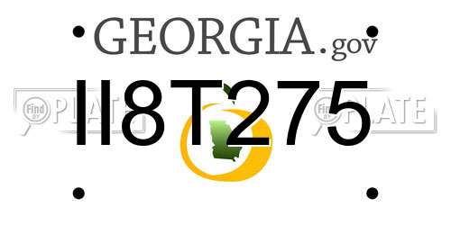 II8T275 Georgia License Plate