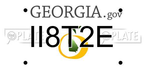 II8T2E Georgia License Plate