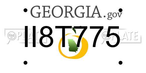 II8T775 Georgia License Plate
