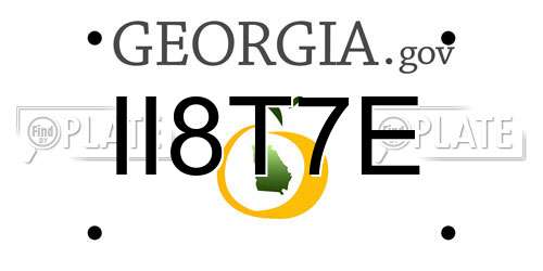II8T7E Georgia License Plate