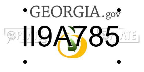 II9A785 Georgia License Plate