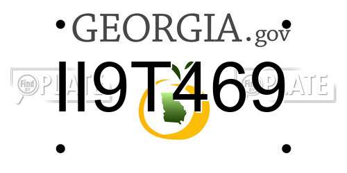 II9T469 Georgia License Plate