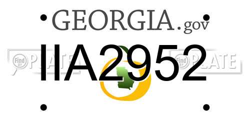 IIA2952 Georgia License Plate