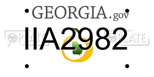 IIA2982 Georgia License Plate