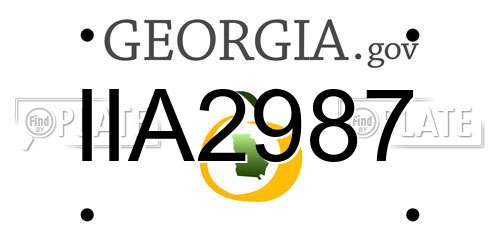IIA2987 Georgia License Plate