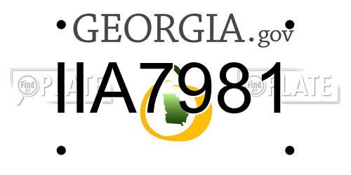 IIA7981 Georgia License Plate