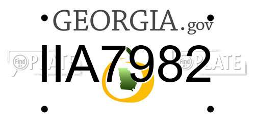 IIA7982 Georgia License Plate