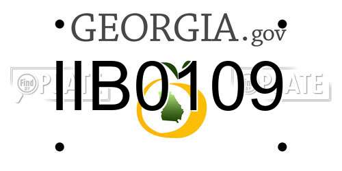 IIB0109 Georgia License Plate