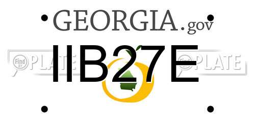 IIB27E Georgia License Plate