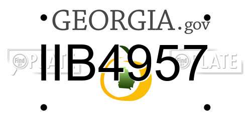 IIB4957 Georgia License Plate