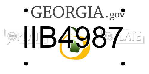 IIB4987 Georgia License Plate