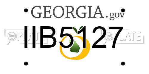 IIB5127 Georgia License Plate