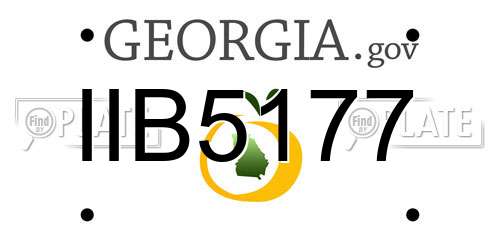 IIB5177 Georgia License Plate