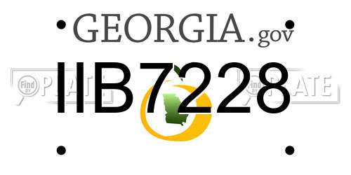 IIB7228 Georgia License Plate