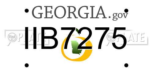 IIB7275 Georgia License Plate