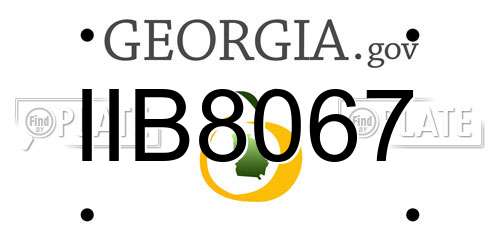 IIB8067 Georgia License Plate