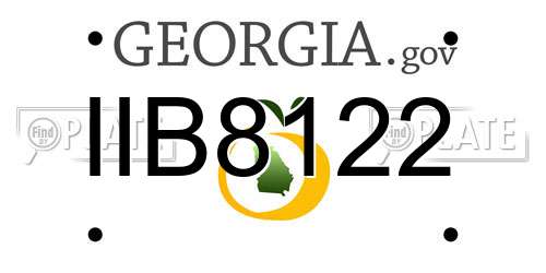 IIB8122 Georgia License Plate
