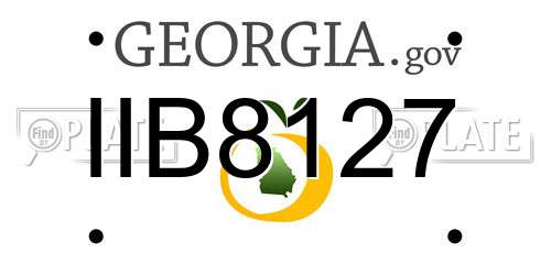 IIB8127 Georgia License Plate
