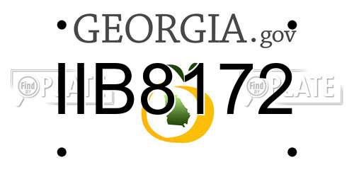 IIB8172 Georgia License Plate